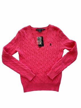 NWT Ralph Lauren Sport V-neck knit sweater Medium